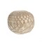 Laddha Home Designs 20" Beige Macrame Hand Knotted Round Pouf Ottoman